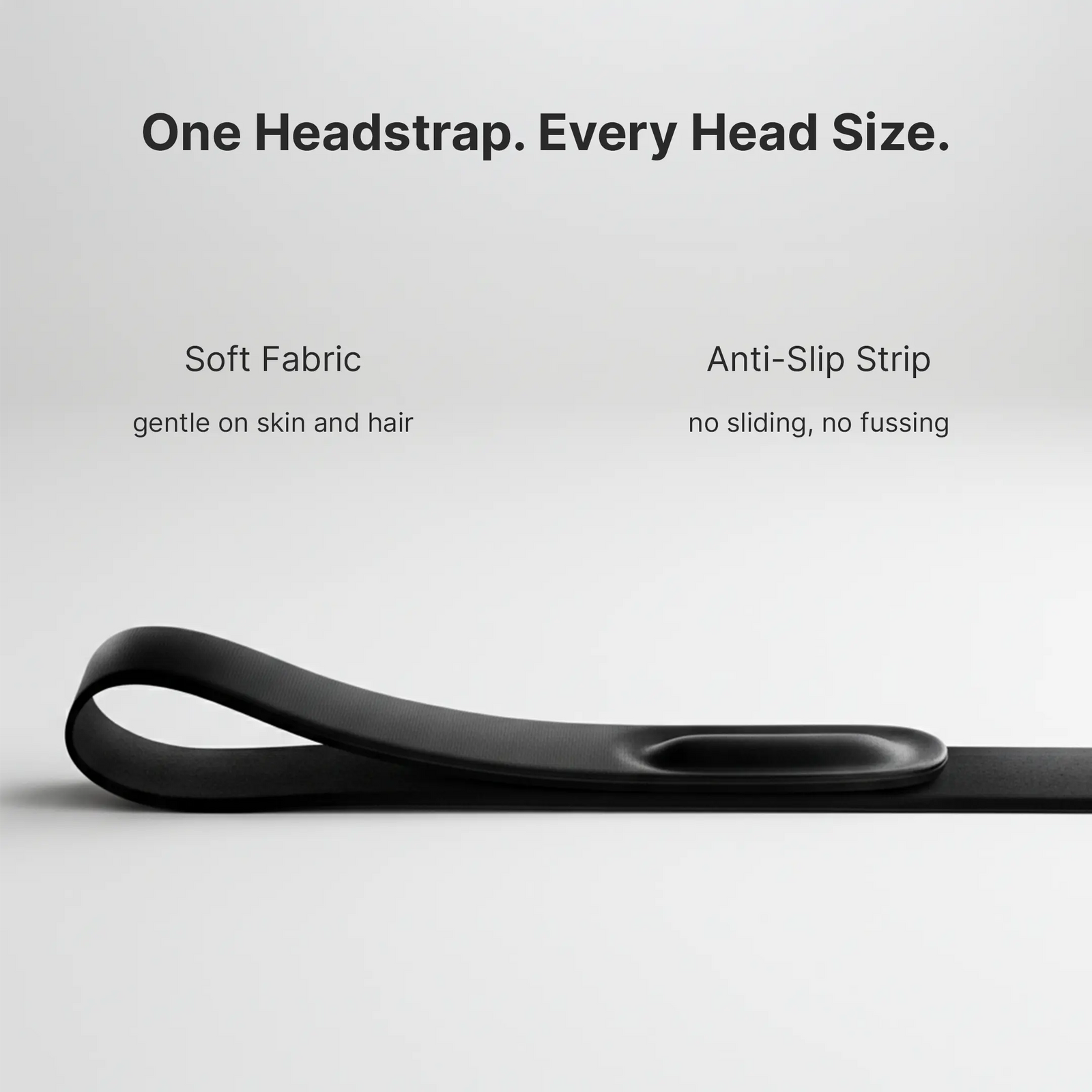 Close-up of the adjustable head strap on the Kuvola mask