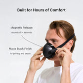 Close-up of the magnetic clip on the Kuvola mask